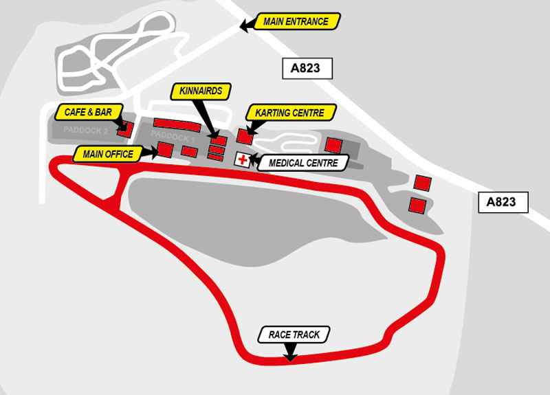 Knockhill Circuit Map
