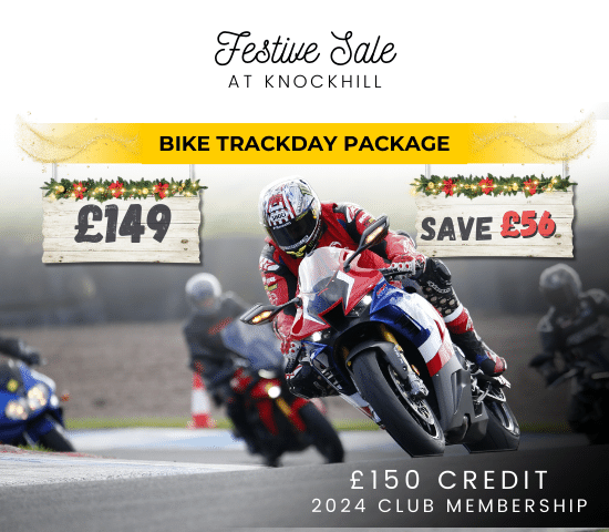 Bike Trackday Package with £150 credit now £149 save 56.00